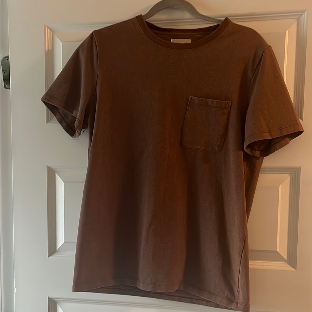 Men's Brown T-Shirt with Pocket